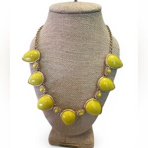 J Crew Yellow Teardrop Necklace